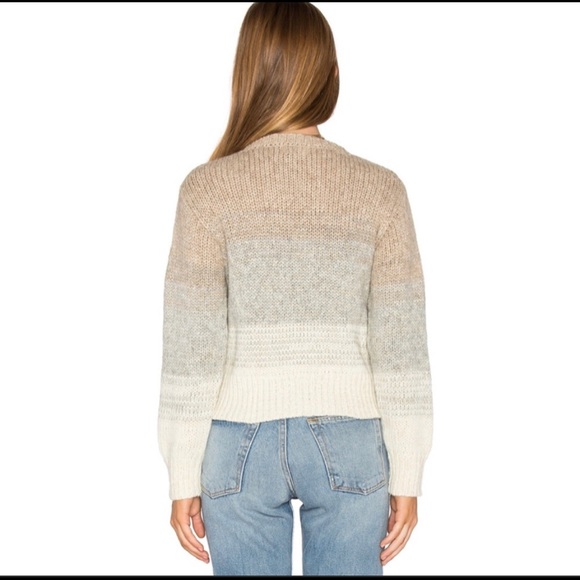 LoveShackFancy Cropped Pullover in Lurex Stripe - Picture 2 of 4